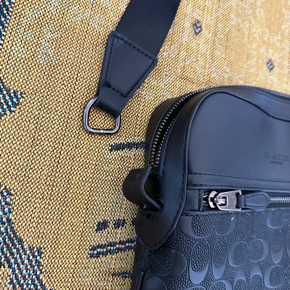 COACH Black Leather Men's Bag
